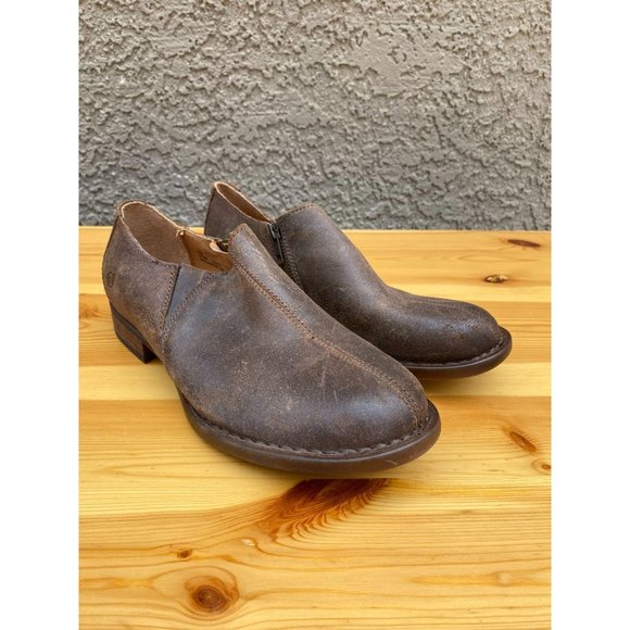 Born Shoes - Born Womens Silvie Crusca Waxed Suede Shoes Sz 9.5